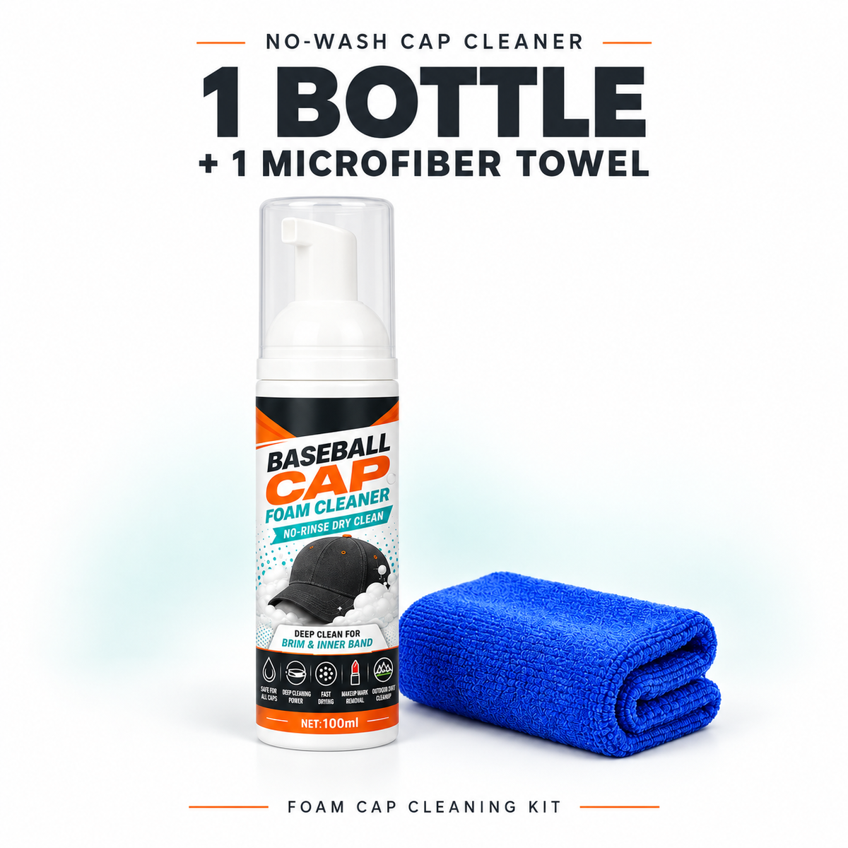 No-Wash Cap Cleaner Removes Sweat Stains & Odors Fast