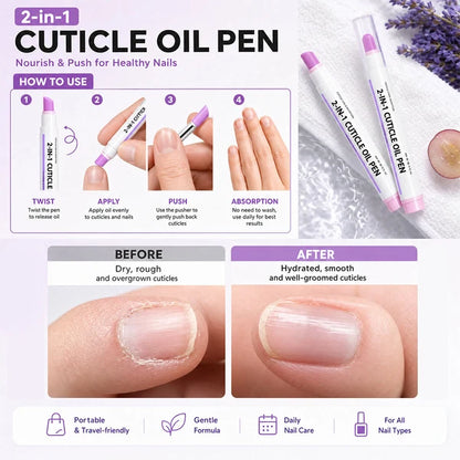2-in-1 Cuticle Repair Pen – Smooth Dry Cuticles & Create Softer-Looking Nails at Home