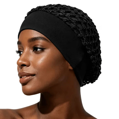 Breathable Sleep Cap with a Soft, Wide Stretch Band