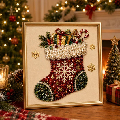 🧘Relaxing & Beginner-Friendly - 🎨💎DIY Christmas Pearl Diamond Art Kit
