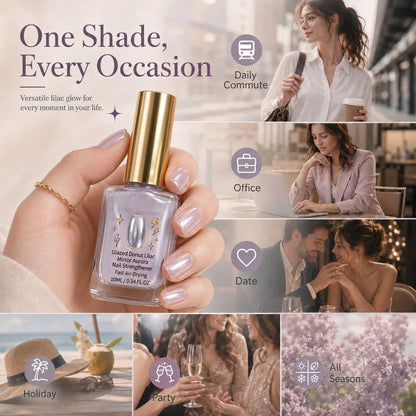 📢📢Buy 1 get 1 free !! ⏰Lilac Glossy Mirror Nail Strengthener
