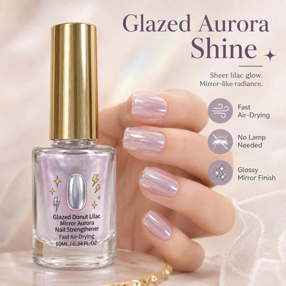 📢📢Buy 1 get 1 free !! ⏰Lilac Glossy Mirror Nail Strengthener
