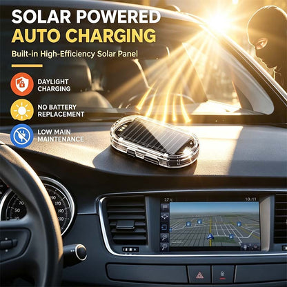 2PCS Solar Powered Fake Car Alarm Light, Auto Light Sensor LED Simulated Security Warning Light🚨
