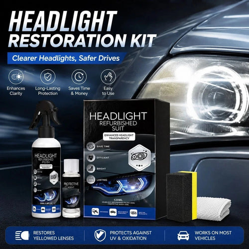 🔥Headlight Restoration Polish – Removes Oxidation, Yellowing & Restores Headlight Clarity