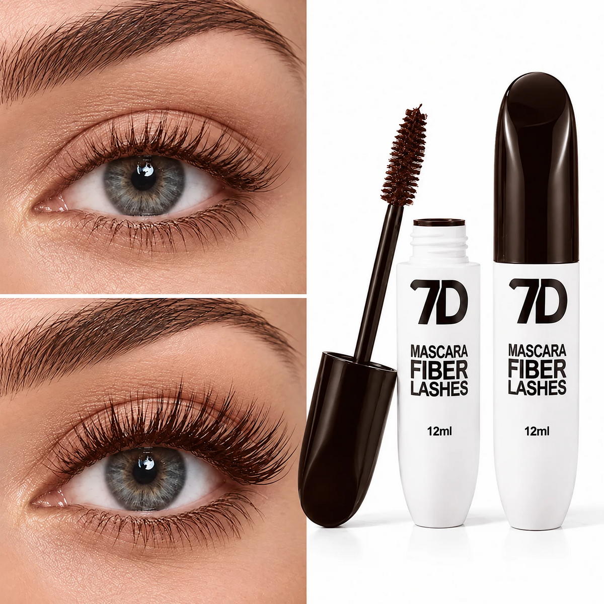 7D Silk Fiber Black Lengthening Mascara -Adult Beauty Makeup