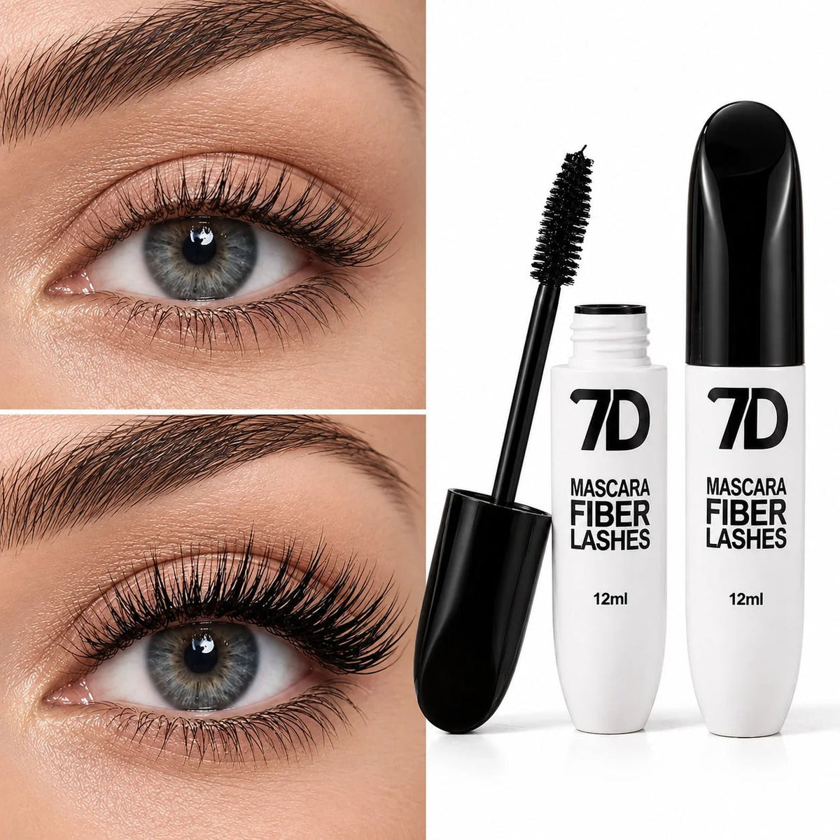 7D Silk Fiber Black Lengthening Mascara -Adult Beauty Makeup