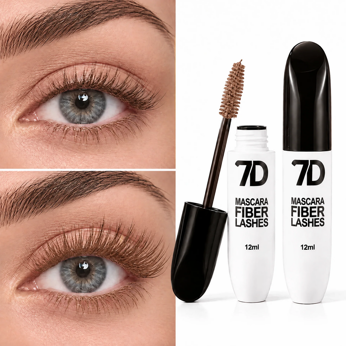 7D Silk Fiber Black Lengthening Mascara -Adult Beauty Makeup