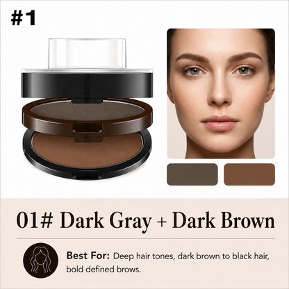 ✨ 2-Color Waterproof Eyebrow Stamp Kit — Symmetrical Brows in Seconds