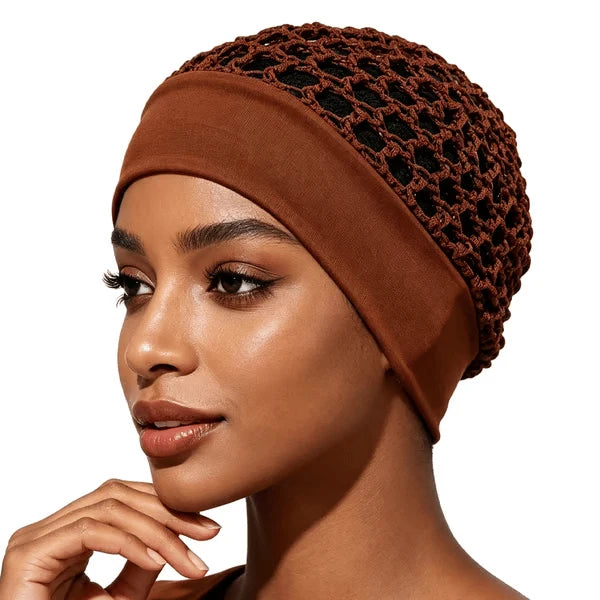 Breathable Sleep Cap with a Soft, Wide Stretch Band