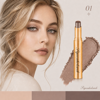 3-Color Eyeshadow Stick - One-Swipe Shimmer Glow For Effortless Eye Makeup