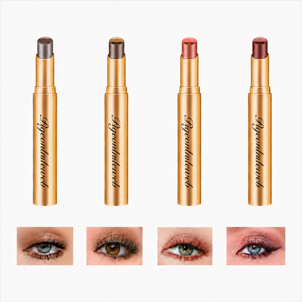 3-Color Eyeshadow Stick - One-Swipe Shimmer Glow For Effortless Eye Makeup