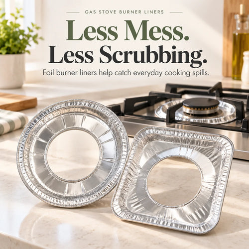 ✨Trim-to-Fit Gas Stove Liners – Less Mess, Less Scrubbing