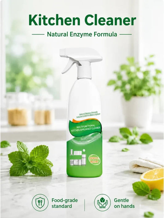 Natural Enzyme Kitchen Cleaner Spray – Fast Grease & Grime Remover