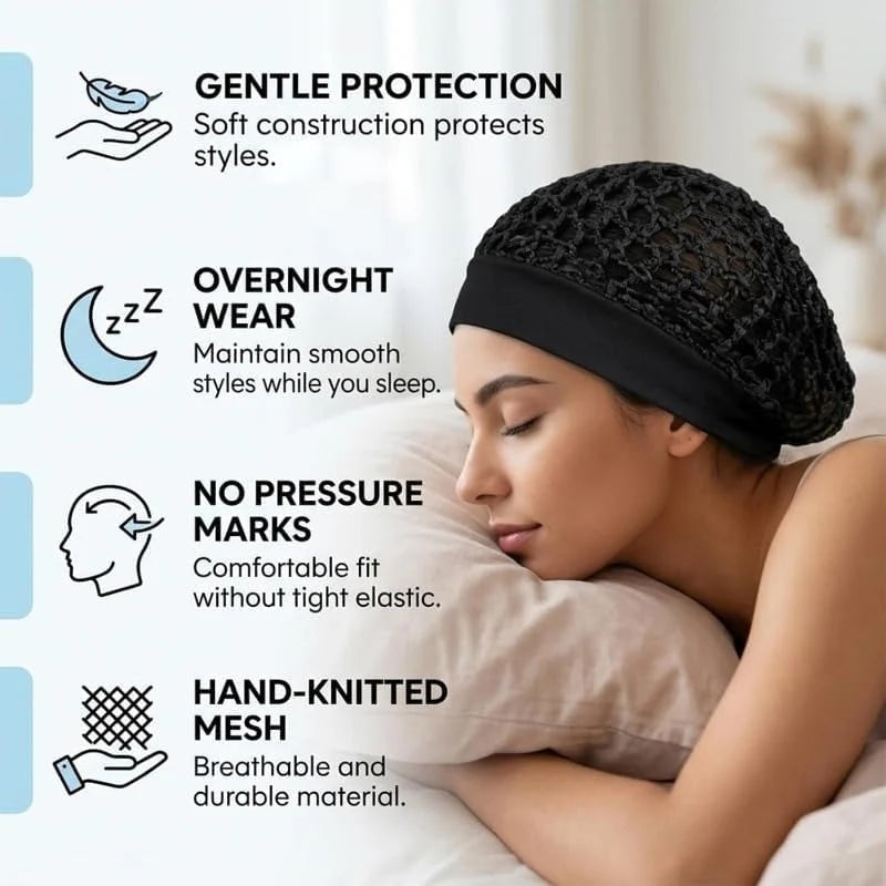 Breathable Sleep Cap with a Soft, Wide Stretch Band