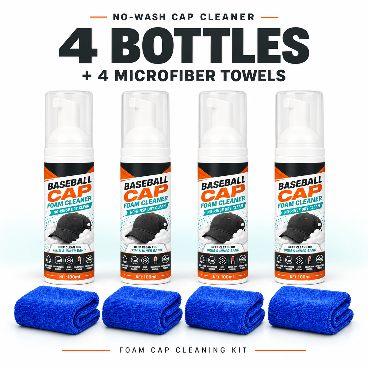 No-Wash Cap Cleaner Removes Sweat Stains & Odors Fast
