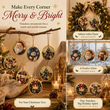 🎄6Pcs-Christmas DIY Diamond Painting Ornaments Kit for Holiday Home Decor
