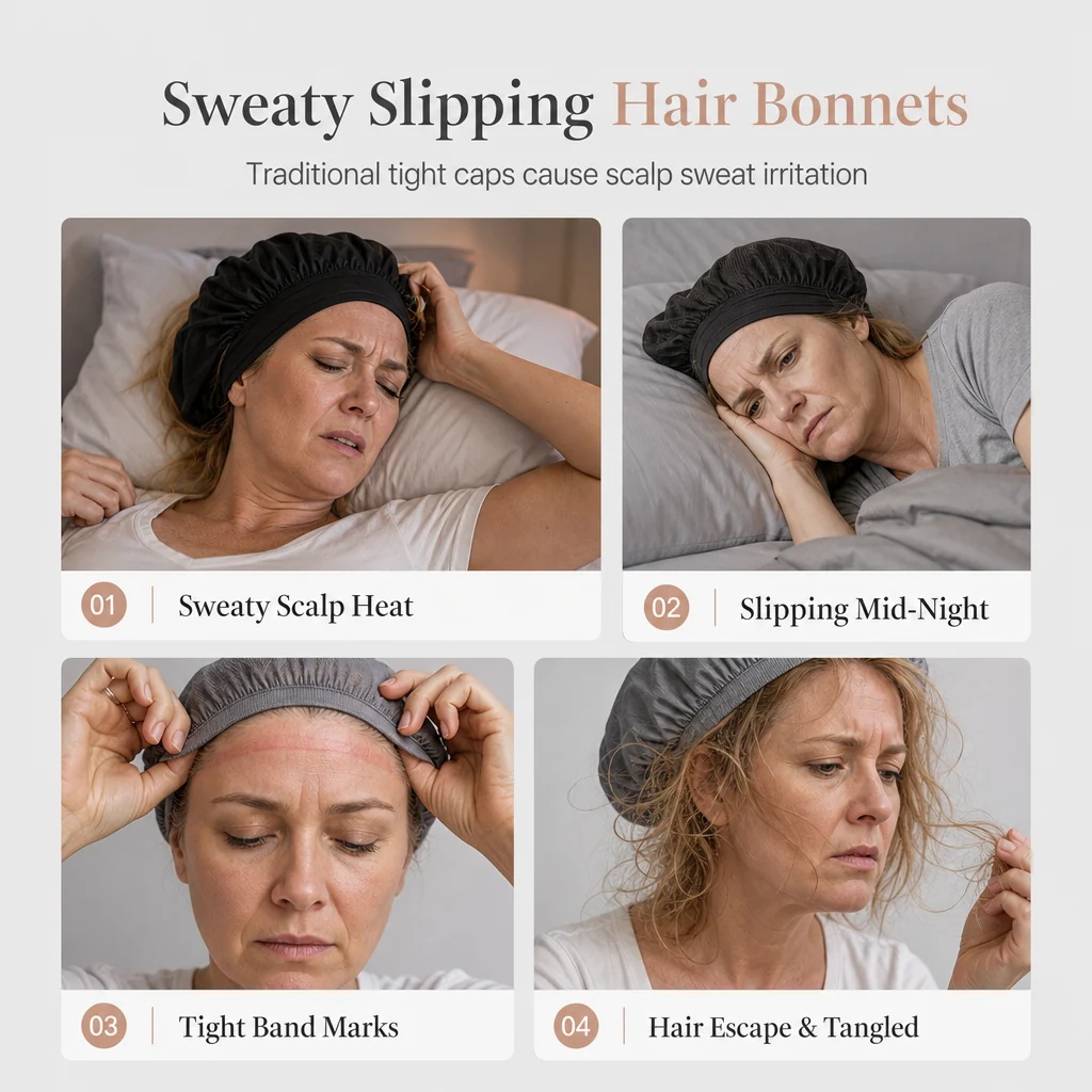 Breathable Sleep Cap with a Soft, Wide Stretch Band（副本）