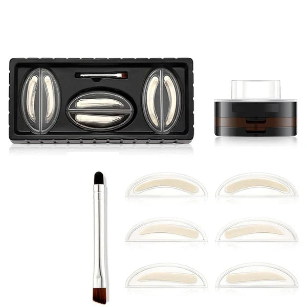 ✨ 2-Color Waterproof Eyebrow Stamp Kit — Symmetrical Brows in Seconds
