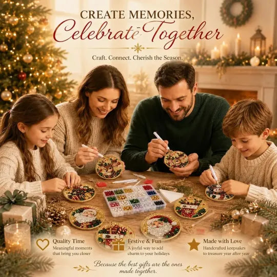 🎄6Pcs-Christmas DIY Diamond Painting Ornaments Kit for Holiday Home Decor