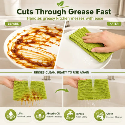 Stop Wasting Paper Towels! Reusable Kitchen Cleaning Cloths That Absorb Every Mess