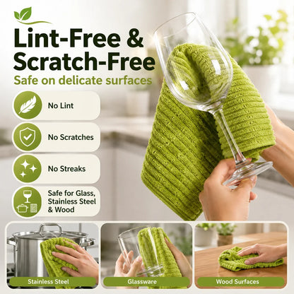 Stop Wasting Paper Towels! Reusable Kitchen Cleaning Cloths That Absorb Every Mess