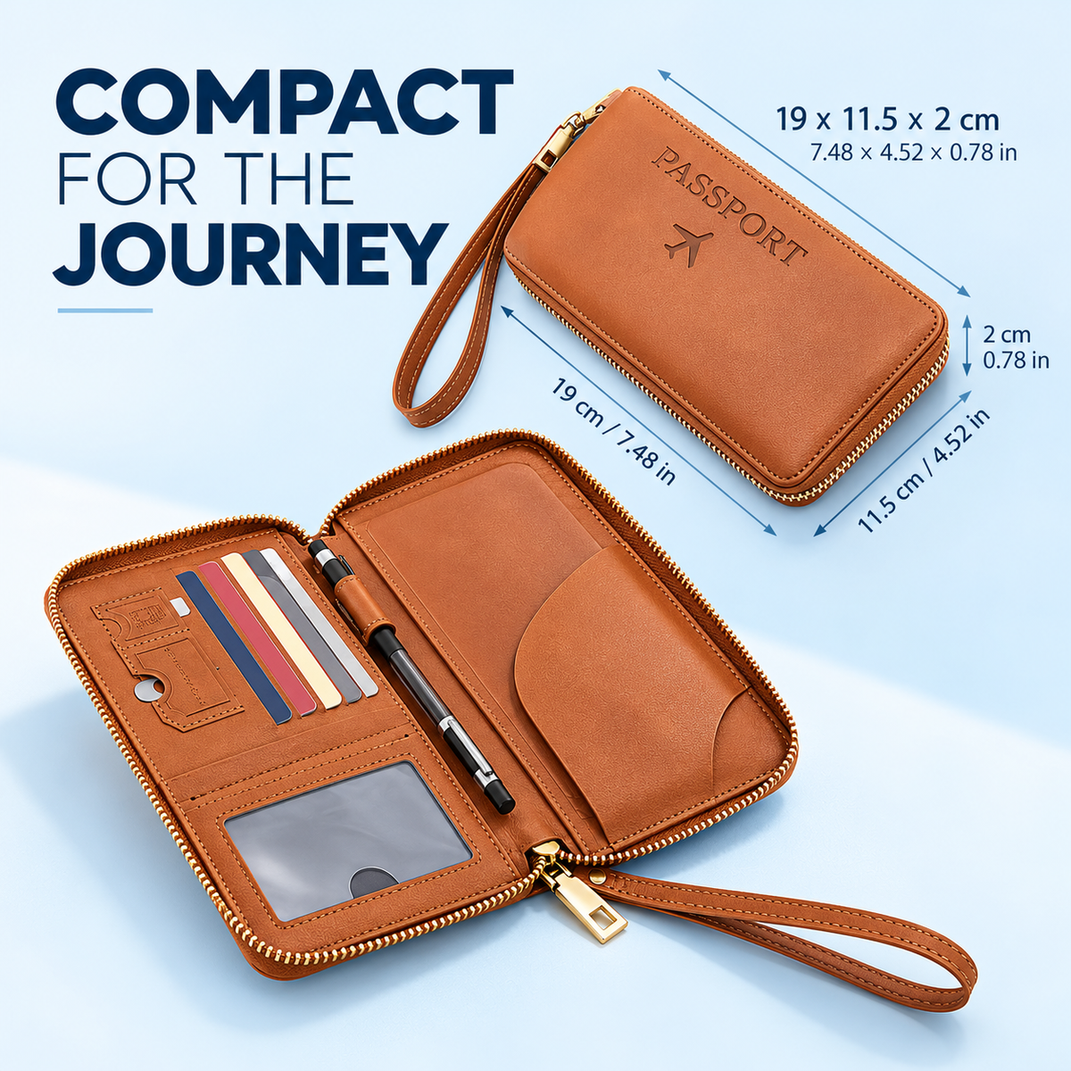 Multi-Functional RFID Passport Wallet