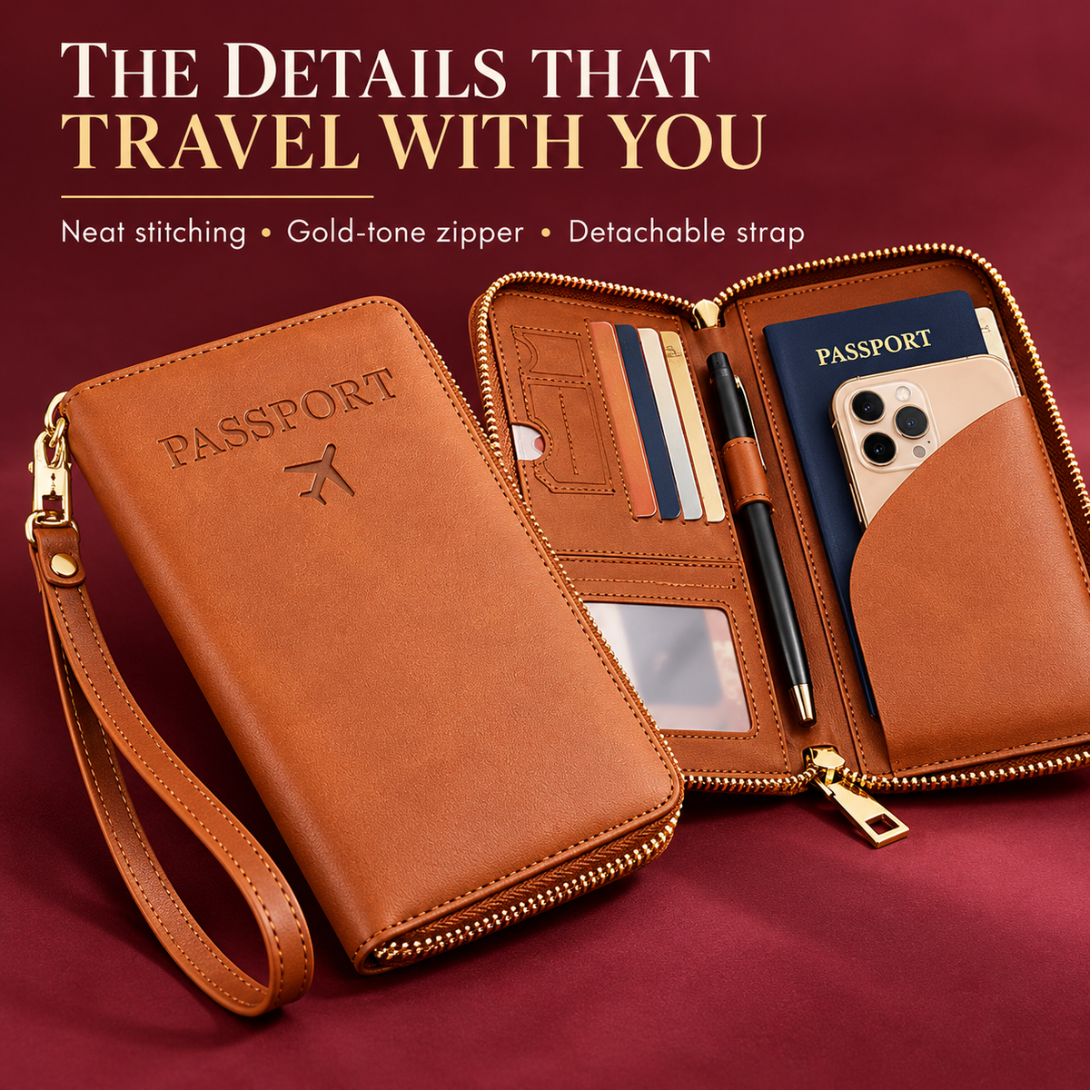 Multi-Functional RFID Passport Wallet