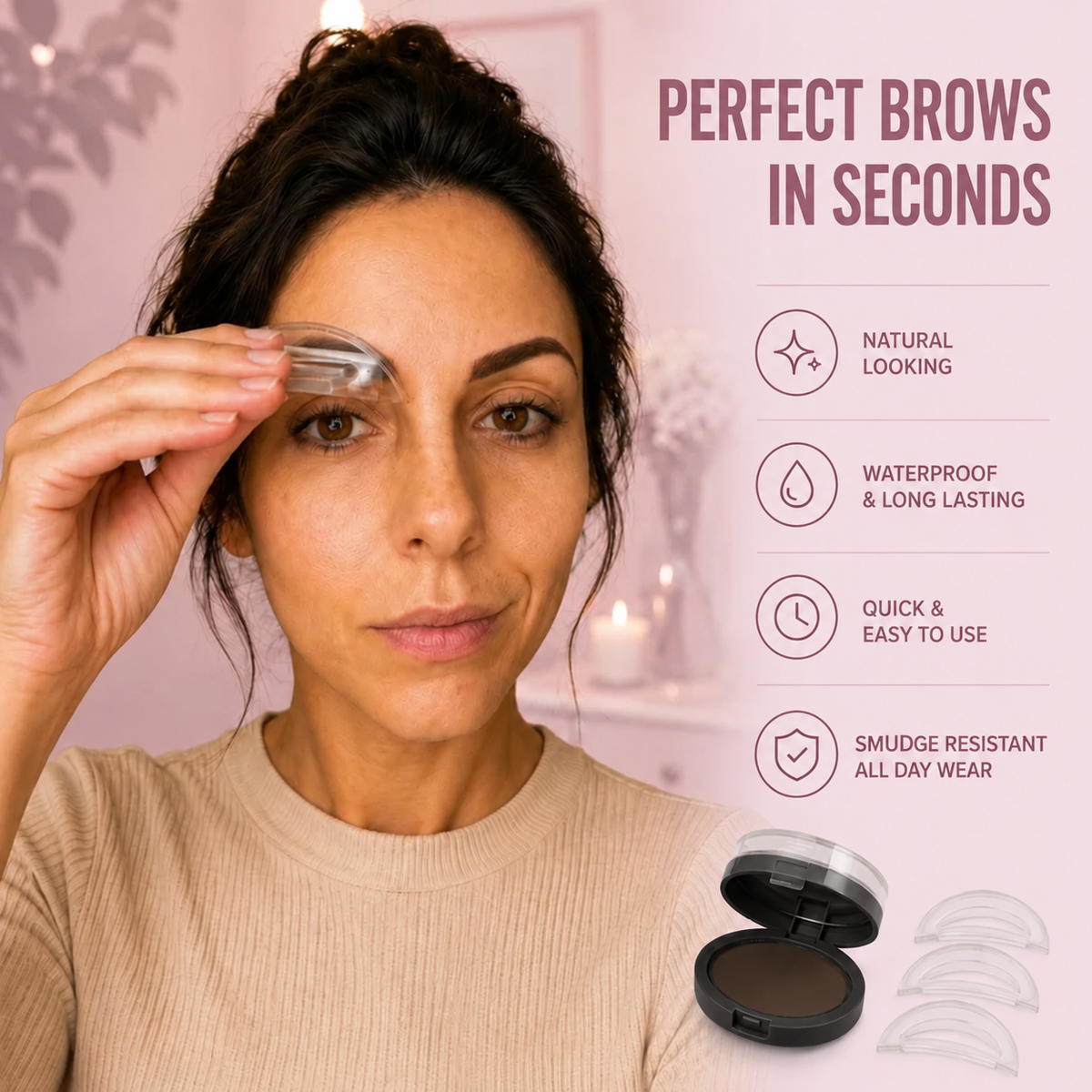 Fuller-Looking Brows in Seconds — Just Stamp & Go