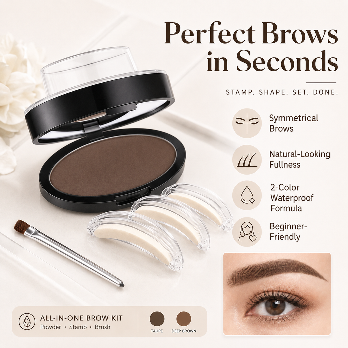 🖌️Eyebrow Stamp Kit - Fuller Natural Brows in Seconds