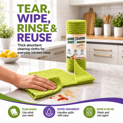 Use Fewer Paper Towels! Tear-Away Kitchen Cloths You Can Rinse & Reuse