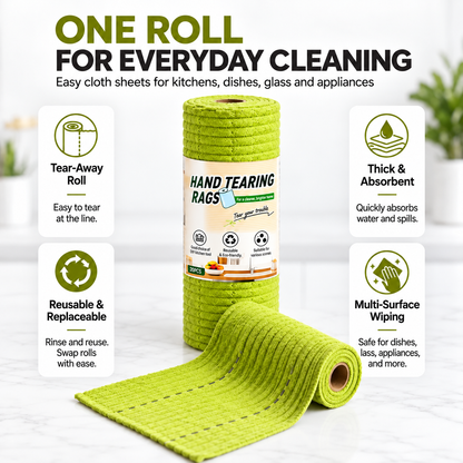 Use Fewer Paper Towels! Tear-Away Kitchen Cloths You Can Rinse & Reuse