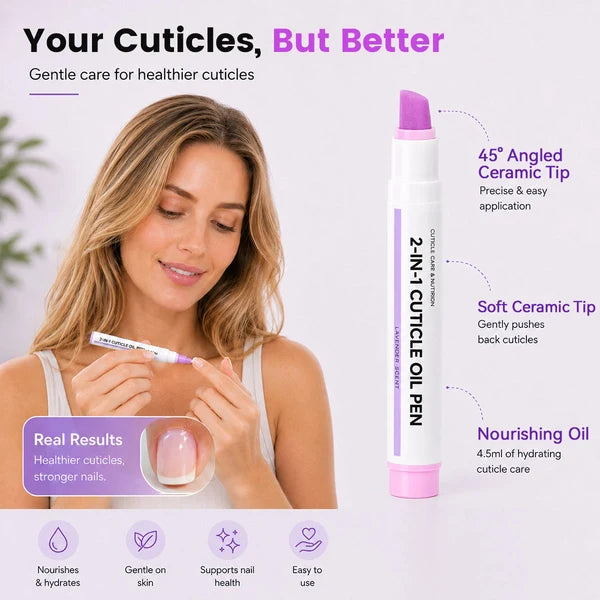 2-in-1 Cuticle Repair Pen – Smooth Dry Cuticles & Create Softer-Looking Nails at Home