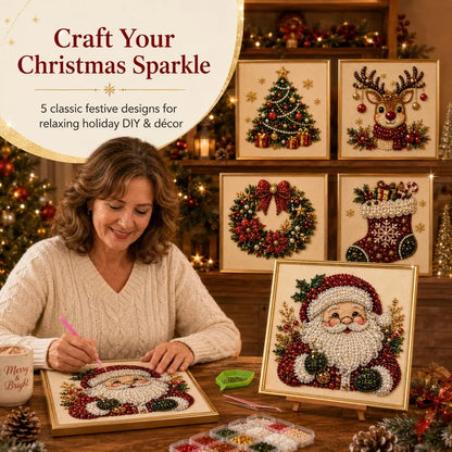 🧘Relaxing & Beginner-Friendly - 🎨💎DIY Christmas Pearl Diamond Art Kit