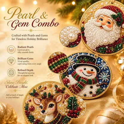 🎄6Pcs-Christmas DIY Diamond Painting Ornaments Kit for Holiday Home Decor