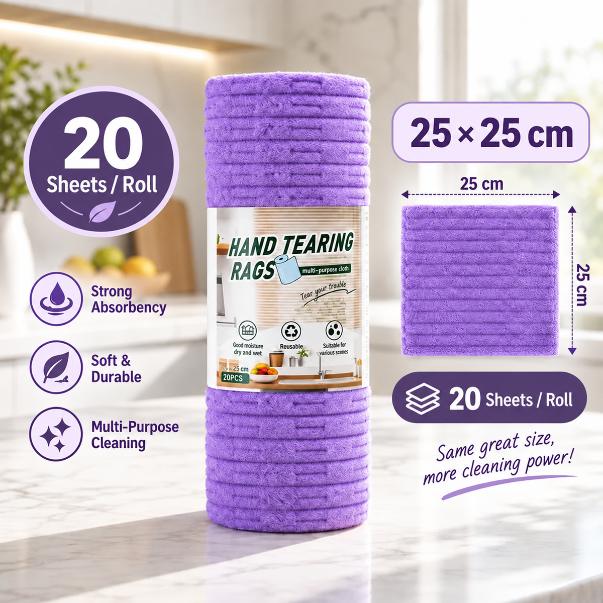 Stop Wasting Paper Towels! Reusable Kitchen Cleaning Cloths That Absorb Every Mess