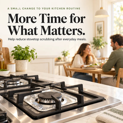 ✨Trim-to-Fit Gas Stove Liners – Less Mess, Less Scrubbing