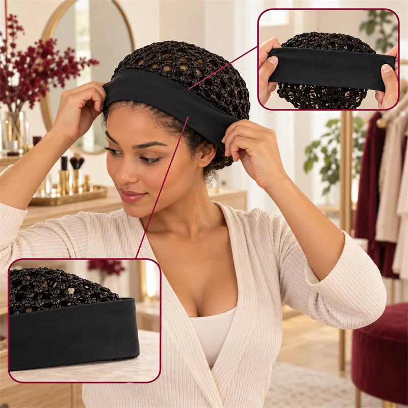 Breathable Sleep Cap with a Soft, Wide Stretch Band