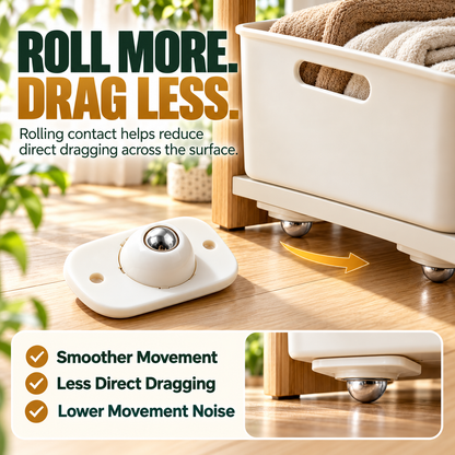 Move Anything Instantly!No-Lift 360° Stick-On Furniture Wheels（8Pcs）