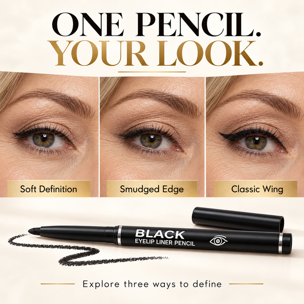 12-Pack Waterproof Retractable Eyeliner Pencil
