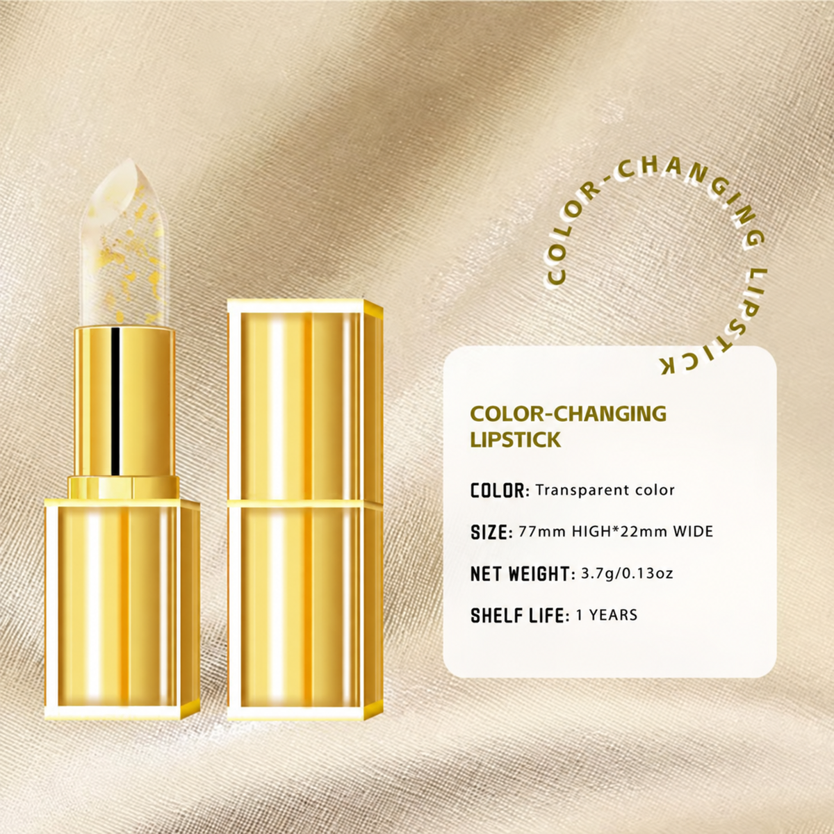 ✨Transferproof Color-Changing Lipstick💄Crystal Clear Color Alchemy 💋 Auto-Tints on Contact!