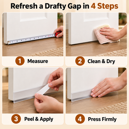 16.4Ft Door Weather Stripping IAdhesive Draft Stopper Seal Strip for Doors, Windows &Shower Doors