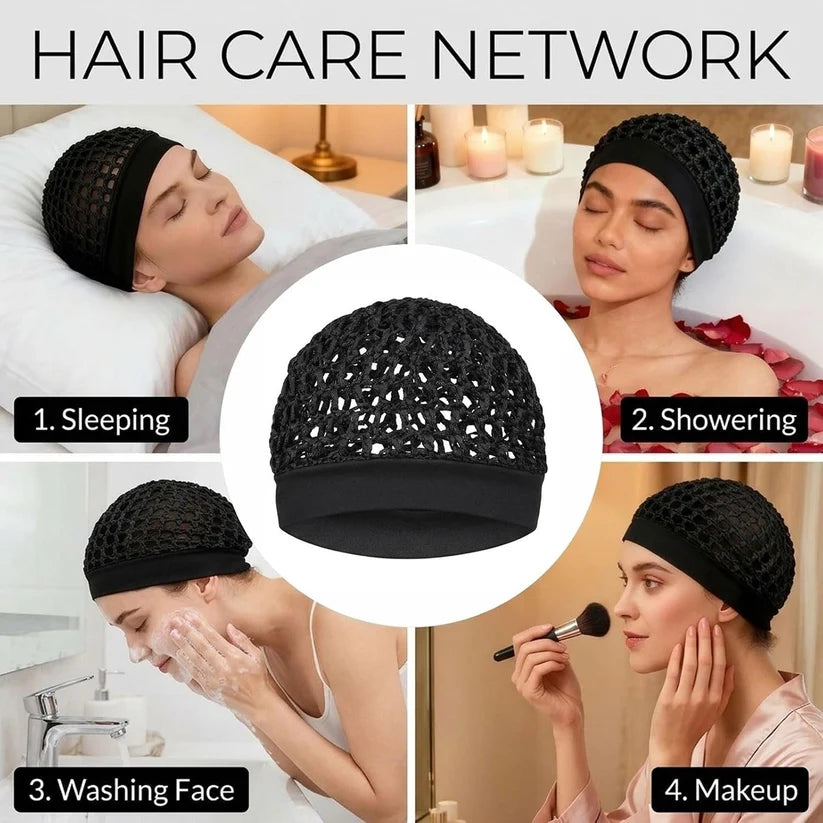 Breathable Sleep Cap with a Soft, Wide Stretch Band