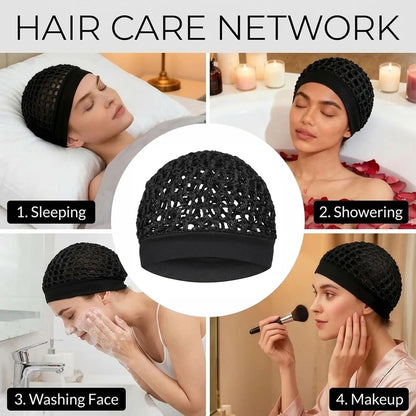 Breathable Sleep Cap with a Soft, Wide Stretch Band