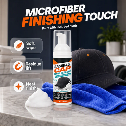No-Wash Cap Cleaner Removes Sweat Stains & Odors Fast