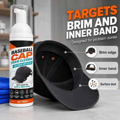 No-Wash Cap Cleaner Removes Sweat Stains & Odors Fast