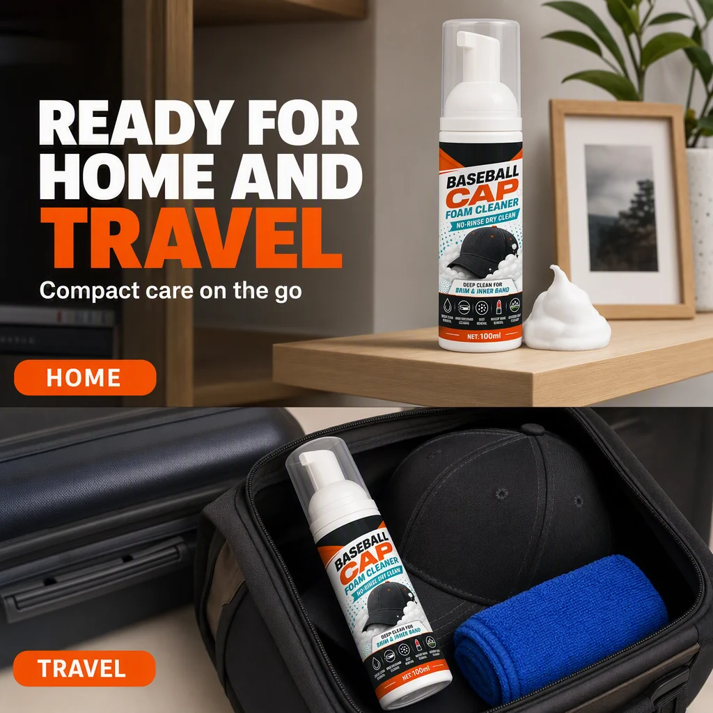 No-Wash Cap Cleaner Removes Sweat Stains & Odors Fast