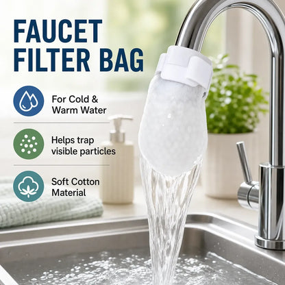 🚰Cotton Faucet Filter Bags -Sediment & Splash Filter